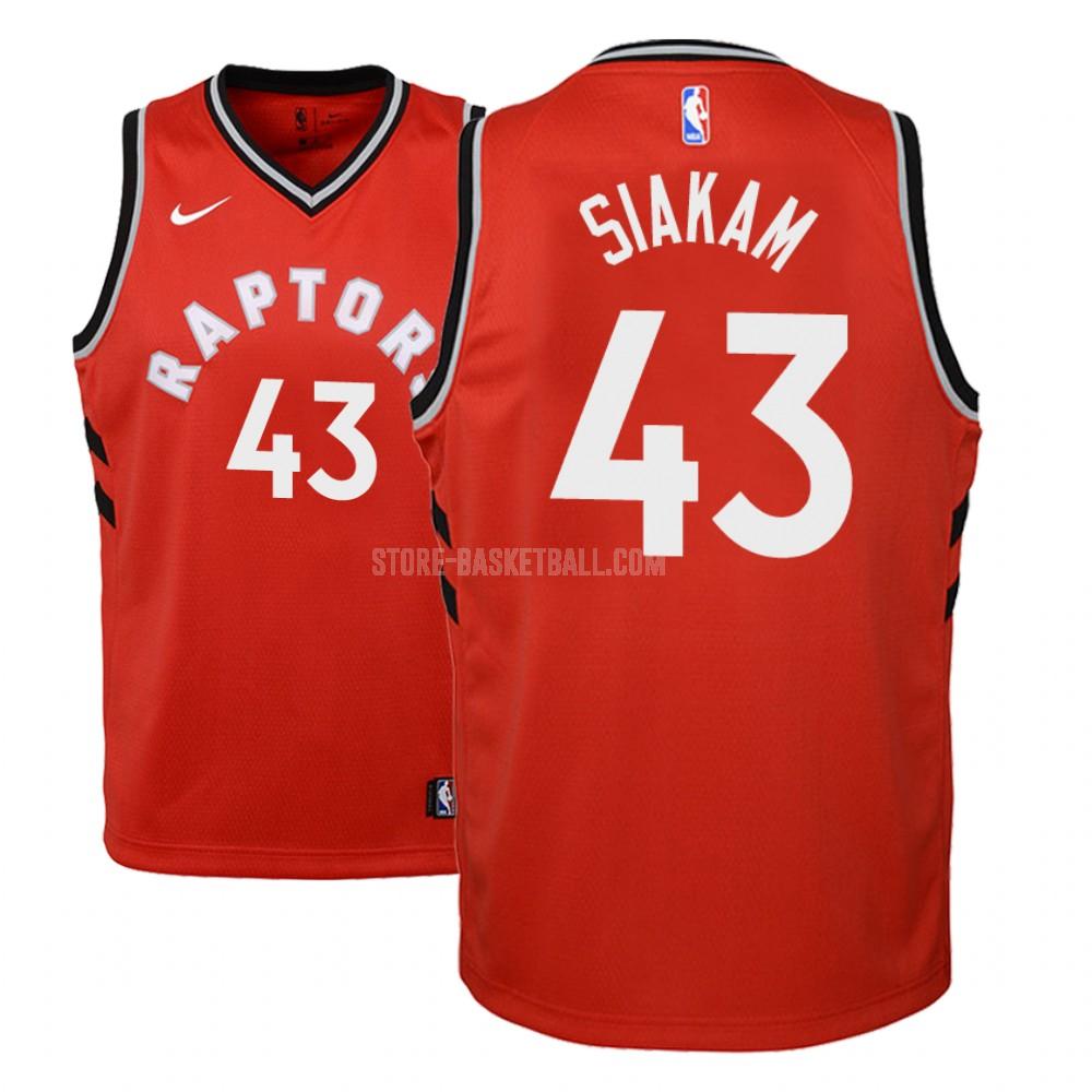 toronto raptors pascal siakam 43 red icon youth replica jersey