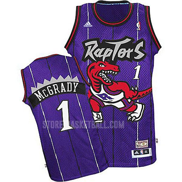 toronto raptors tracy mcgrady 1 purple retro youth replica jersey