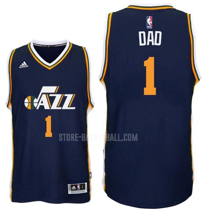 utah jazz dad 1 navy fathers day men's replica jersey