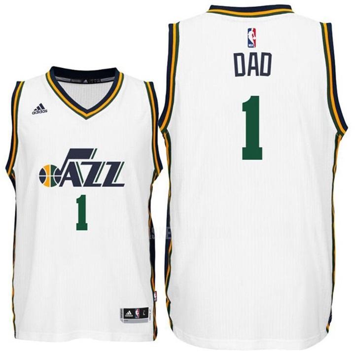 utah jazz dad 1 white fathers day men's replica jersey