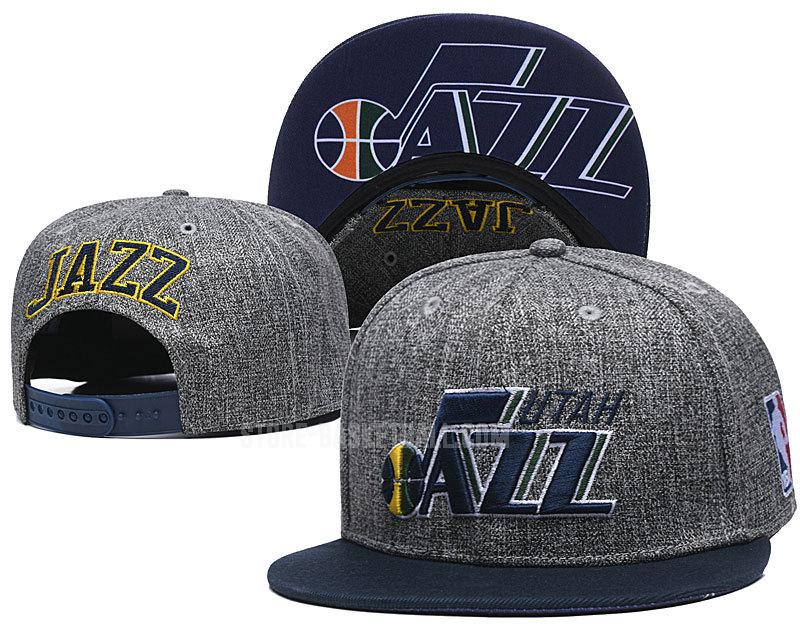 utah jazz gray ne158 men's basketball hat