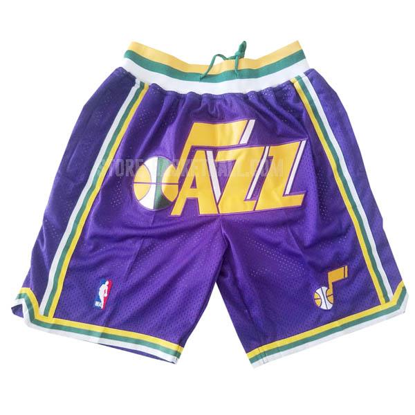 utah jazz purple just don pockett nba shorts