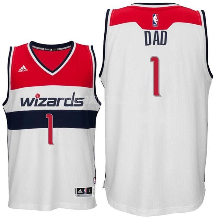 washington wizards dad 1 white fathers day men's replica jersey