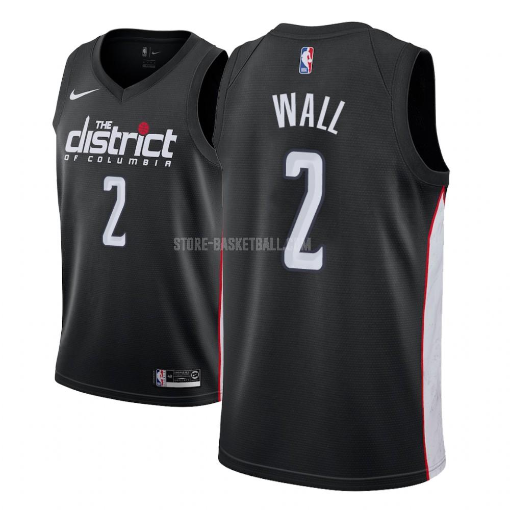 washington wizards john wall 2 black city edition men's replica jersey