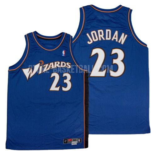 washington wizards michael jordan 23 blue hardwood classics men's replica jersey