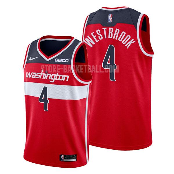 washington wizards russell westbrook 4 red icon men's replica jersey