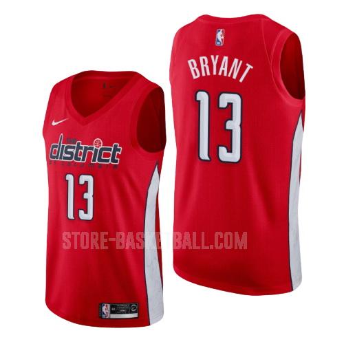 washington wizards thomas bryant 13 red earned edition men's replica jersey
