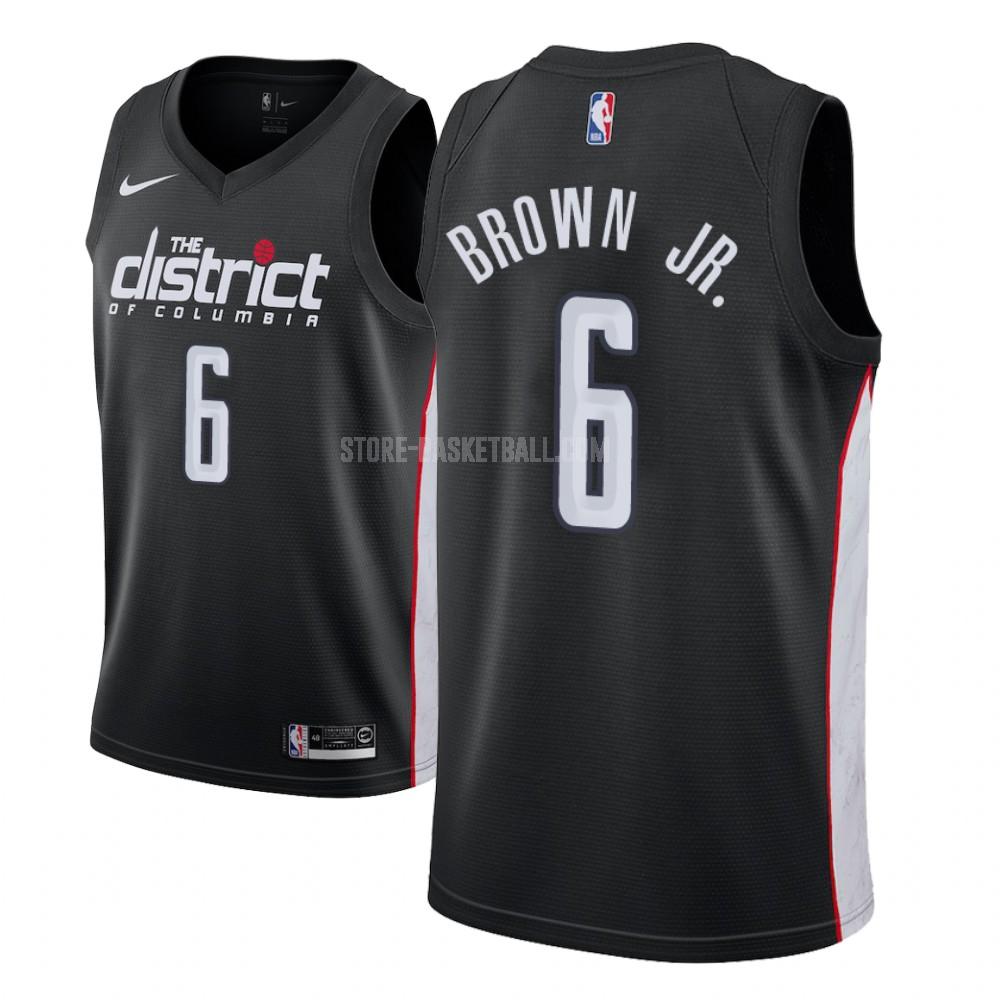 washington wizards troy brown jr 6 black city edition youth replica jersey